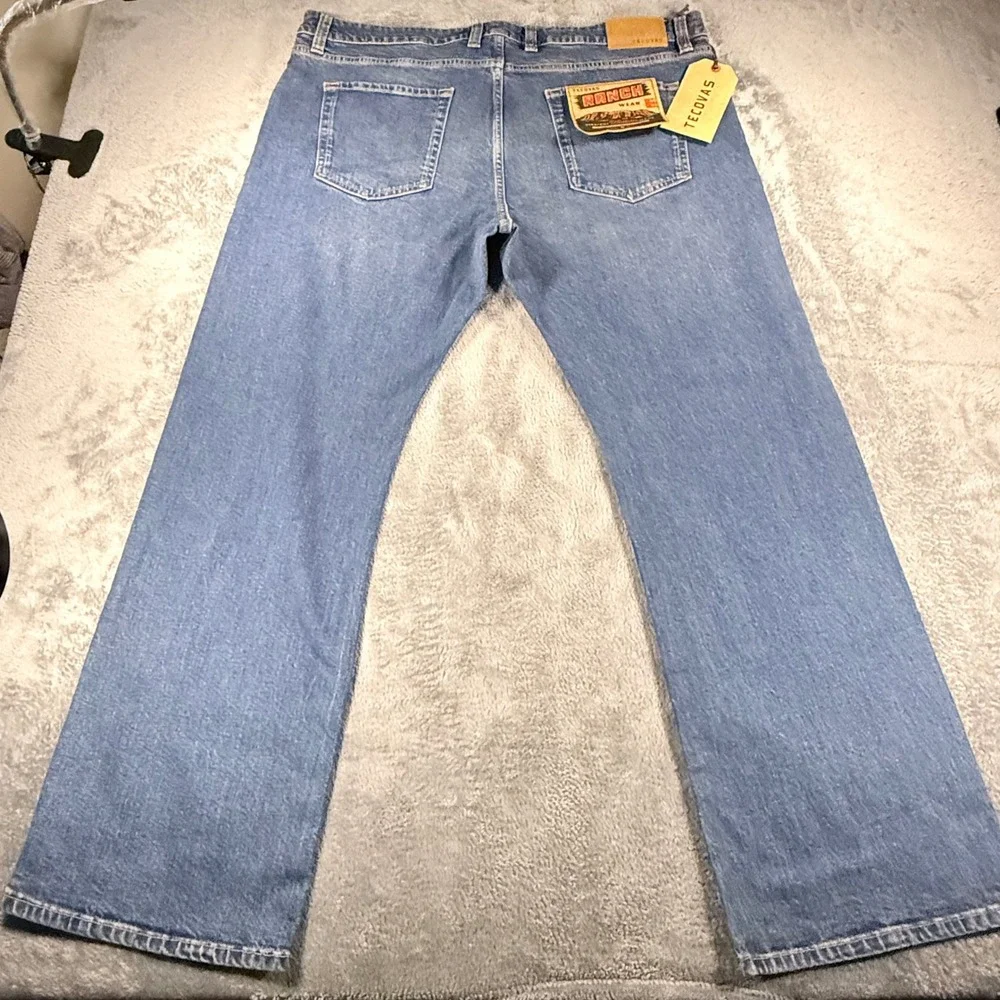 $95 Tecovas Ranch Wear Mens Straight Western‎ Jeans Medium Wash Blue 40x30 NWT